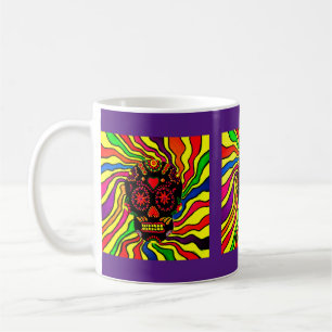Neon-Schädel-Tasse Kaffeetasse