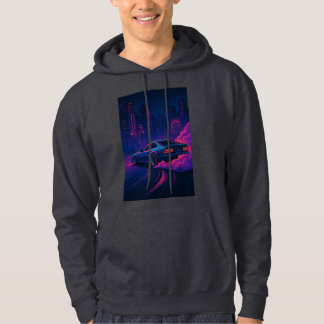 Neon-Schaltkreissymphonie Hoodie