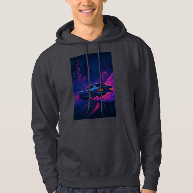 Neon-Schaltkreissymphonie Hoodie (Vorderseite)