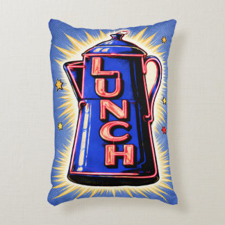 Neon-Schild, Kaffeekanne, Mittagessen, POP-Art-Sti Dekokissen