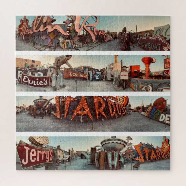 Neon-Schilder Las Vegas Square Puzzle (Vertikal)