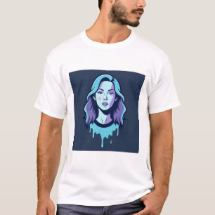 Neon-Schmelz-Mädchen-Vektor-Kunst. T-Shirt