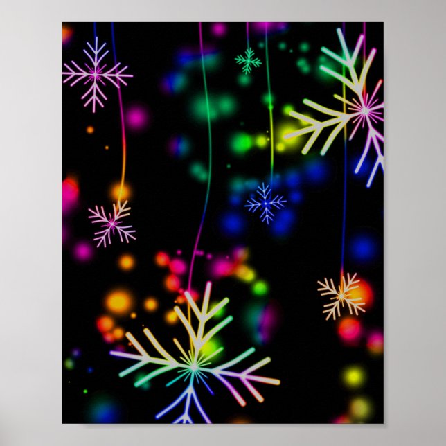 Neon Schnee Poster (Vorne)