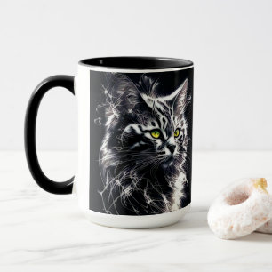 Neon-Schnurrhaare Tasse