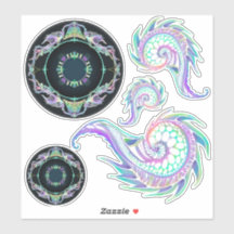 Neon Sea Life gezeichnet