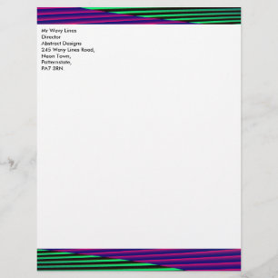 Neon Seas individuell anpassbarer Letterhead