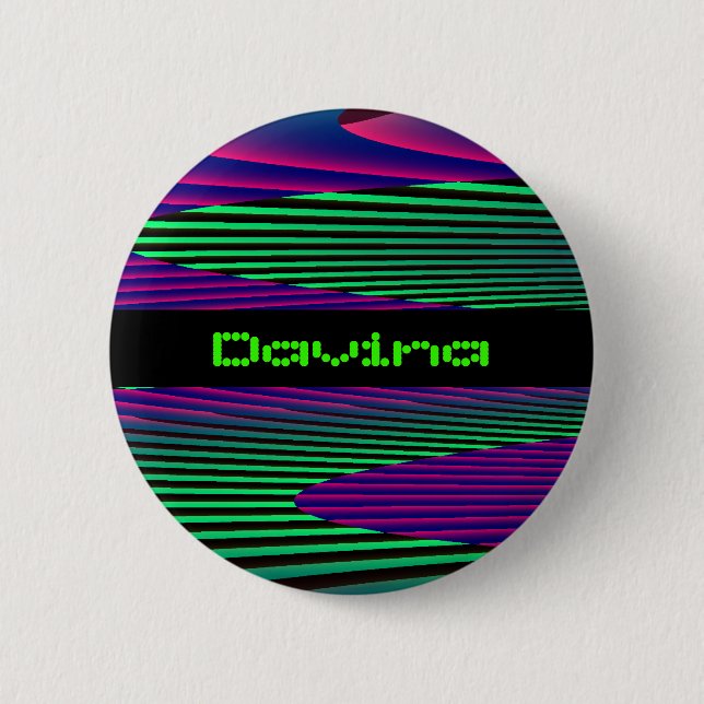 Neon Seas Individuelle Name Button (Vorderseite)