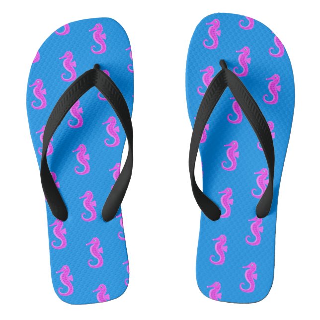 Neon Seepferd Flip Flops (Fußbett)