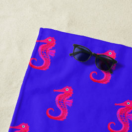 Neon Seepferd Strandtuch