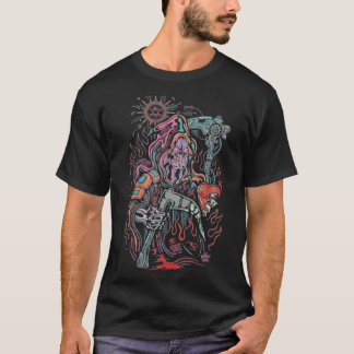 Neon-Sensenmann: Cyberpunk-Style-Tod  T-Shirt