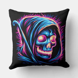 Neon Sensenmann Glow - Skull Kissen