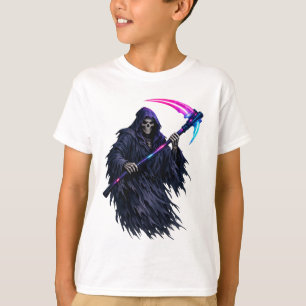 Neon Sensenmann Sense Dark Fantasy Grafik T-Shirt