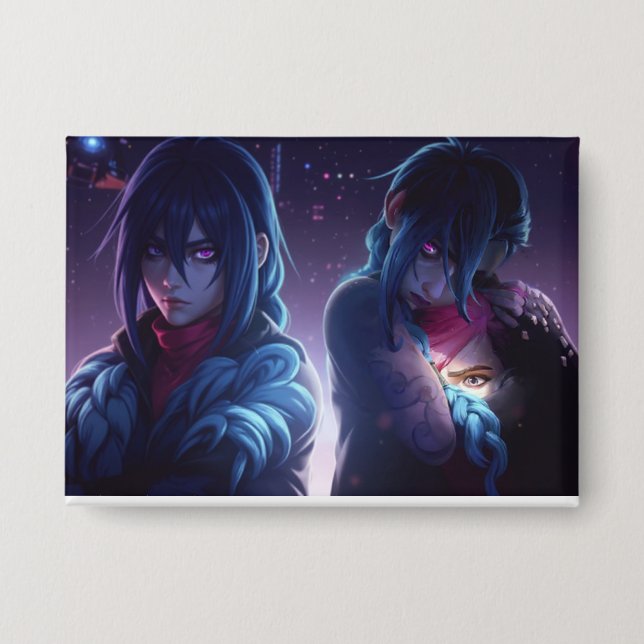 Neon Shadow Sisters Button (Vorderseite)