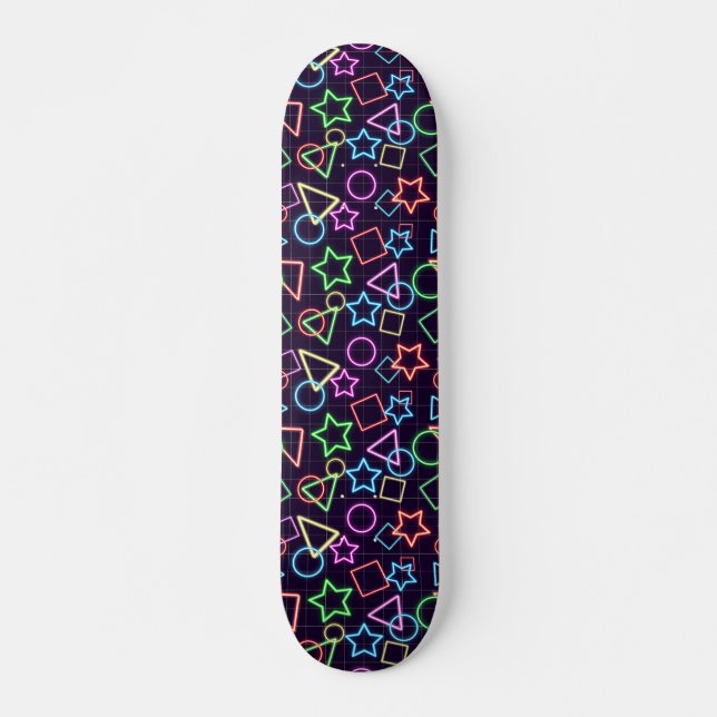 Neon Shapes Skateboard (Vorne)