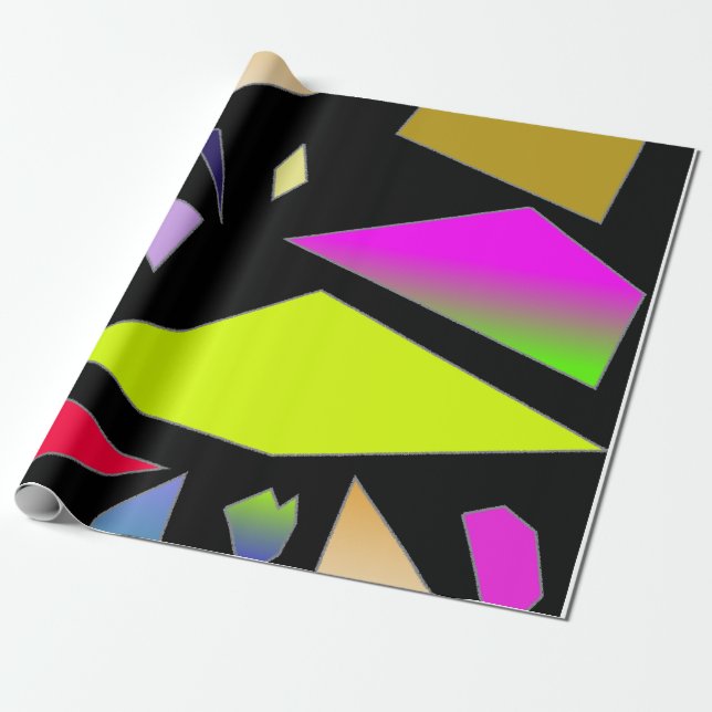 Neon Shapes Wrapping Paper Geschenkpapier (Ungerollt)