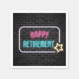 Neon Sign on Bridge Wall Napkins Serviette