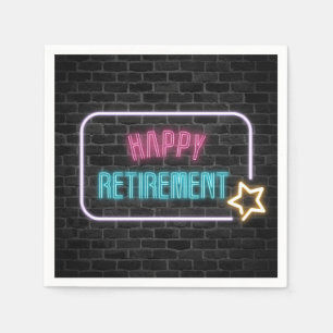 Neon Sign on Bridge Wall Napkins Serviette