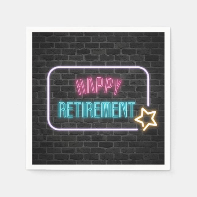 Neon Sign on Bridge Wall Napkins Serviette (Vorderseite)