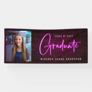 Neon Sign Pink Graduate Foto Banner