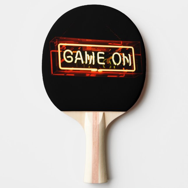 Neon Sign Sports Gaming Gamer Tischtennis Schläger (Vorderseite)