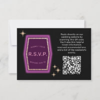 Neon Sign Vegas Mariage QR code Online RSVP