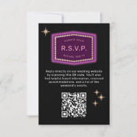 Neon Sign Vegas Mariage QR code Online RSVP