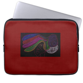 Neon-Silhouette-Laptophülle Laptopschutzhülle