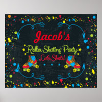Neon Skate Party Poster