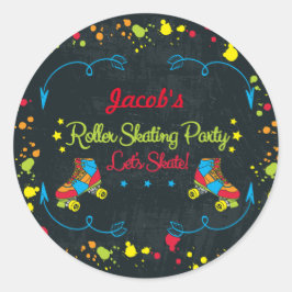 Neon Skate Party Stickers