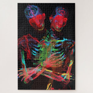 Neon Skeleton Embrace Kunstfusion