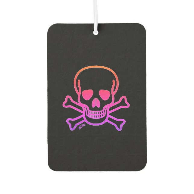 Neon Skull Black Car Lufterfrischer (Vorderseite)