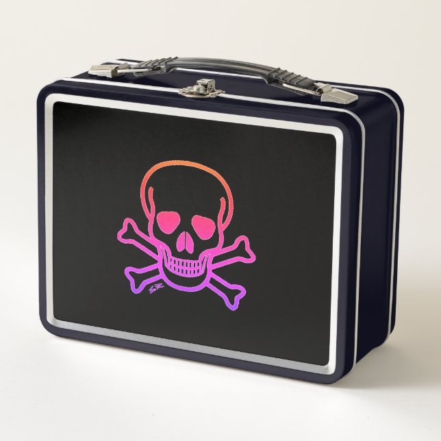 Neon Skull Black Lunchbox (Vorderseite)