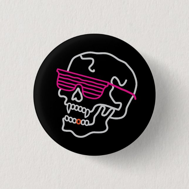 Neon Skull Button (Vorderseite)