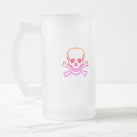 Neon Skull mattierte Tasse