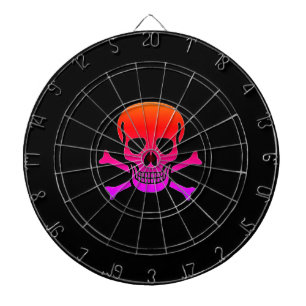 Neon Skull schwarze Dartboard Dartscheibe