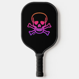 Neon Skull Schwarzpaddel Pickleball Schläger
