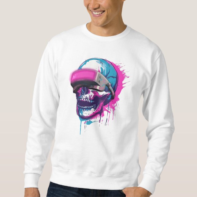 Neon Skull Vision Sweatshirt (Vorderseite)