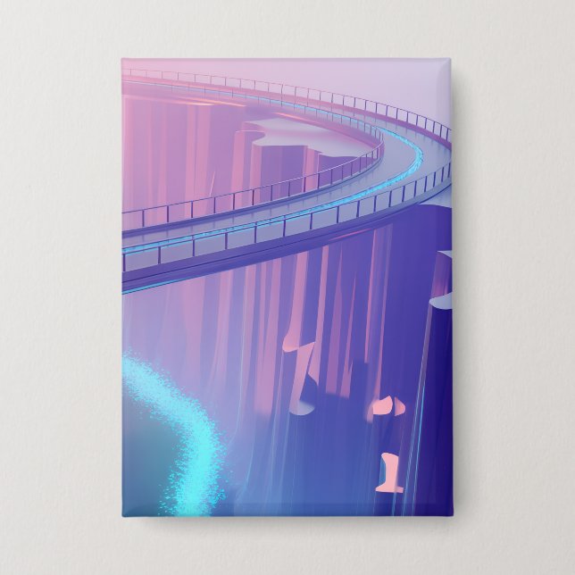 Neon Skybridge Dreamscape Button (Vorderseite)