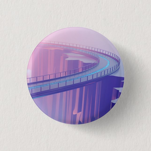 Neon Skybridge Dreamscape Button (Vorderseite)