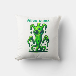 Neon Slime Monster - Coole, graue Alien Design Kissen