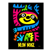 Neon Sloth Art - Pop Dschungel Tierdesign