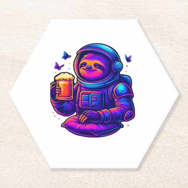 Neon Sloth � Don � nicht beeilen Essential T - Shi Untersetzer (Vorderseite)