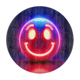 Neon Smile: Happy Glow Schneidebrett