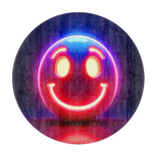 Neon Smile: Happy Glow Schneidebrett