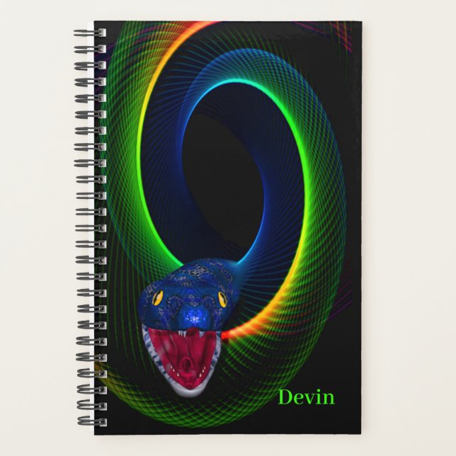 Neon Snake Personalisiert Planer (Vorderseite)