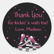 Neon Sneaker Birthday, Glitzer Danke