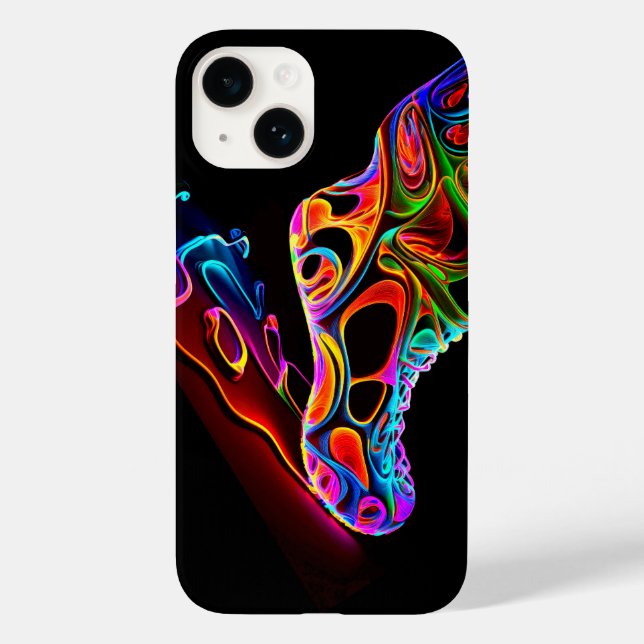 Neon Sneaker Case-Mate iPhone 14 Hülle (Rückseite)