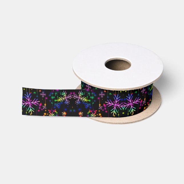 Neon Snow Satinband (Spule)