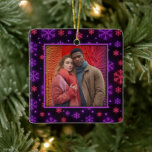 Neon Snowflakes Keramikornament<br><div class="desc">Gute Ferien!</div>