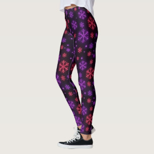 Neon Snowflakes Leggings
